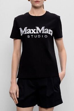 Max Mara: Футболка с цветочным принтом 