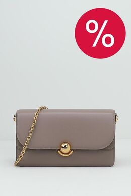 Furla: Бежевая сумка 