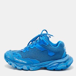 Balenciaga: Голубые кроссовки  Track
