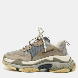 Balenciaga: Голубые кроссовки  Triple S