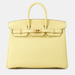 Hermes: Жёлтая сумка на руку  Birkin 25