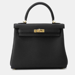 Hermes: Чёрная сумка на руку  Kelly