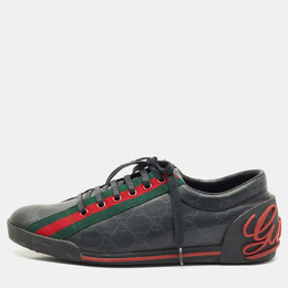 Gucci: Чёрные кроссовки  GG Supreme