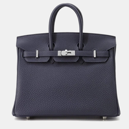 Hermes: Голубая сумка на руку  Birkin 25