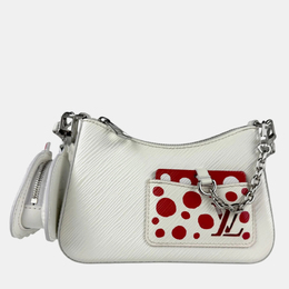 Louis Vuitton: Белая сумка  Épi