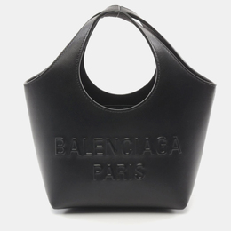 Balenciaga: Чёрная сумка-шоппер 