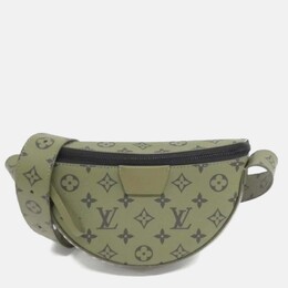 Louis Vuitton: Зелёная сумка через плечо 