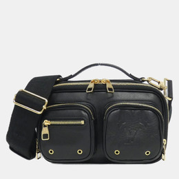 Louis Vuitton: Чёрная сумка через плечо 