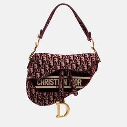 Dior: Бордовая сумка 