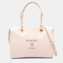 Chanel: Розовая сумка-шоппер 