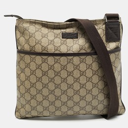Gucci: Бежевая сумка  GG Supreme