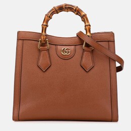 Gucci: Коричневая сумка  Bamboo