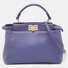 Fendi: Фиолетовая сумка на руку  Peekaboo
