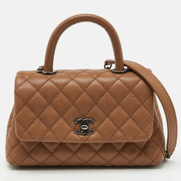 Chanel: Коричневая сумка на руку 