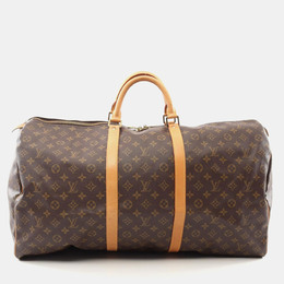 Louis Vuitton: Коричневая сумка  Keepall