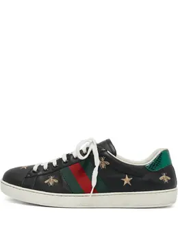Gucci Pre-Owned: Чёрные кроссовки 
