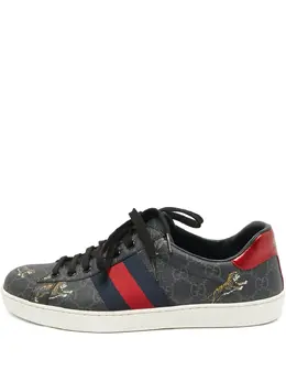 Gucci Pre-Owned: Чёрные кроссовки 