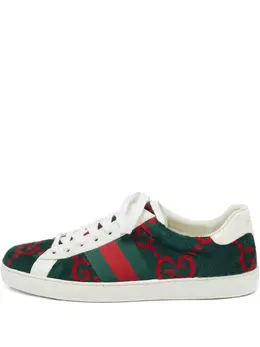 Gucci Pre-Owned: Зелёные кроссовки 
