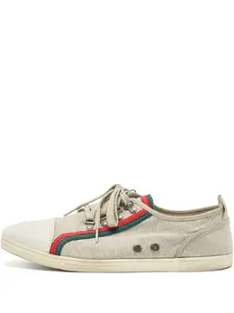 Gucci Pre-Owned: Светлые кроссовки 