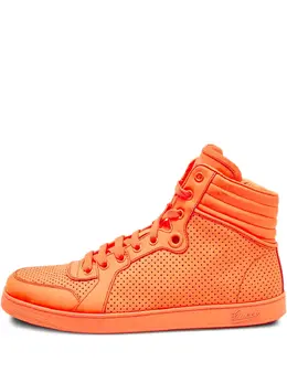 Gucci Pre-Owned: Оранжевые кроссовки 