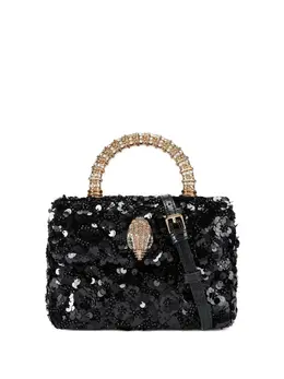 Kurt Geiger London: Чёрная сумка-шоппер 