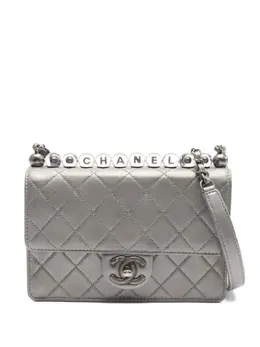 CHANEL Pre-Owned: Серебристая сумка 