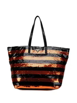 Prada Pre-Owned: Сумка-шоппер в полоску 