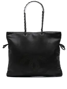 CHANEL Pre-Owned: Фиолетовая сумка-шоппер 