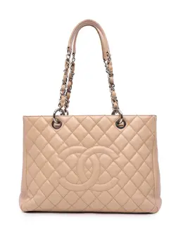 CHANEL Pre-Owned: Коричневая сумка-шоппер 