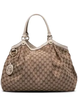 Gucci Pre-Owned: Коричневая сумка-шоппер 