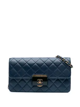 CHANEL Pre-Owned: Голубая сумка 