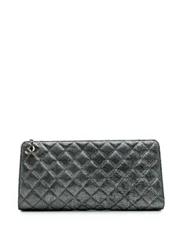CHANEL Pre-Owned: Серебристый клатч 