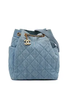 CHANEL Pre-Owned: Голубая сумка 