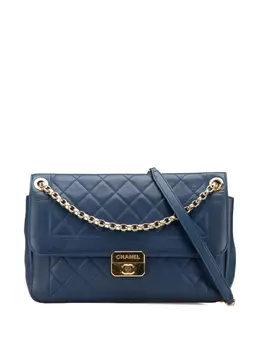 CHANEL Pre-Owned: Голубая сумка через плечо 