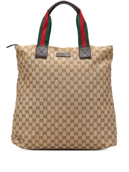 Gucci Pre-Owned: Коричневая сумка-шоппер 