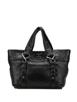 CHANEL Pre-Owned: Чёрная сумка-шоппер 