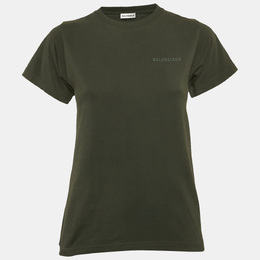 Balenciaga: Зелёная футболка 