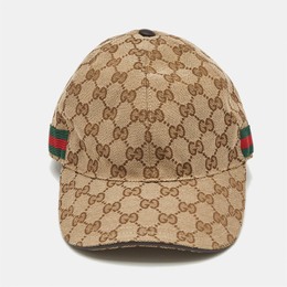 Gucci: Бежевая кепка  GG