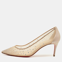 Christian Louboutin: Бежевые туфли 