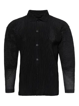 Homme Plissé Issey Miyake: Чёрная рубашка 