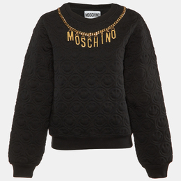 Moschino Couture: Чёрный свитшот 
