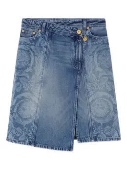 Versace: Джинсовая юбка 