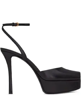 Saint Laurent: Чёрные сандалии 