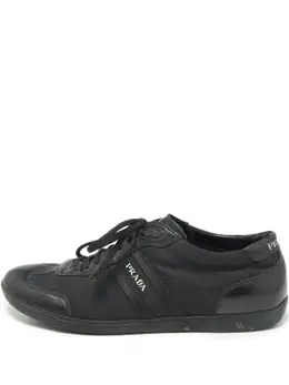 Prada Pre-Owned: Чёрные кроссовки 