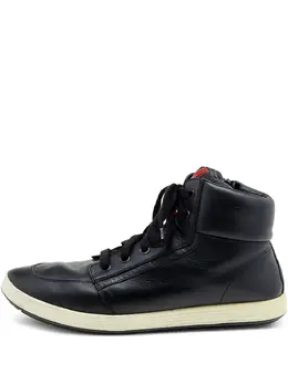 Prada Pre-Owned: Чёрные кроссовки 