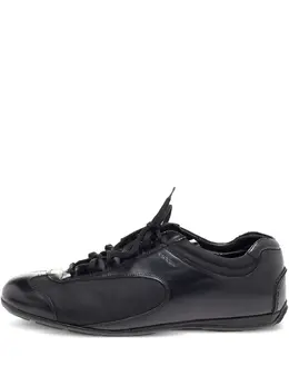 Prada Pre-Owned: Чёрные кроссовки 