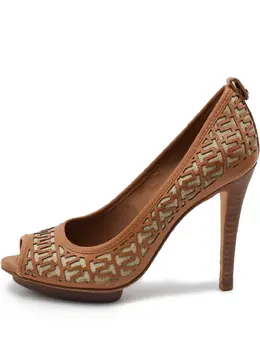 Tory Burch: Коричневые босоножки 