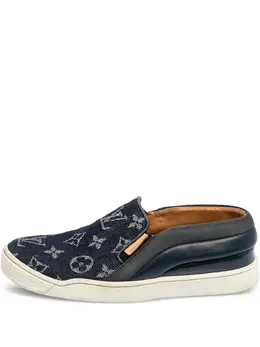 Louis Vuitton Pre-Owned: Голубые кроссовки 