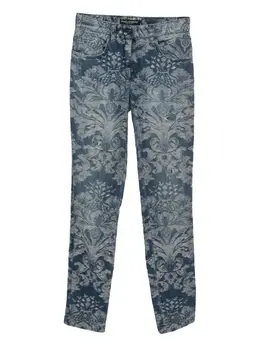 Dolce & Gabbana Pre-Owned: Джинсы с растительным принтом 