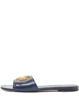 Tory Burch: Синие сандалии  Eleanor
